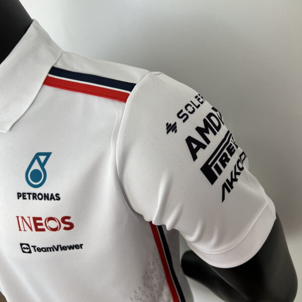 Mercedes AMG Collared Shirt White 2023 - Image 3