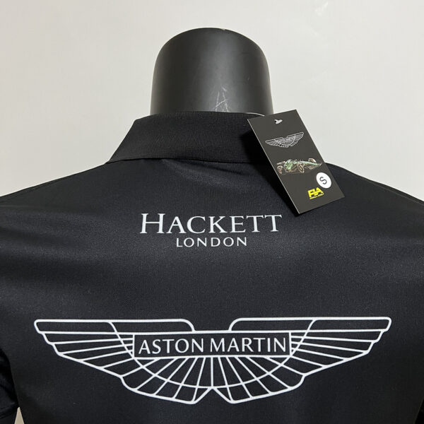 Aston Martin Collared Shirt Black 2023 - Image 6