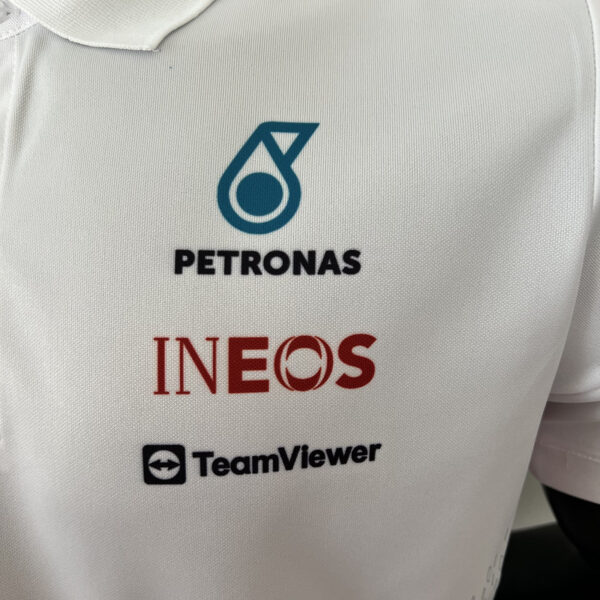 Mercedes AMG Collared Shirt White 2023 - Image 4