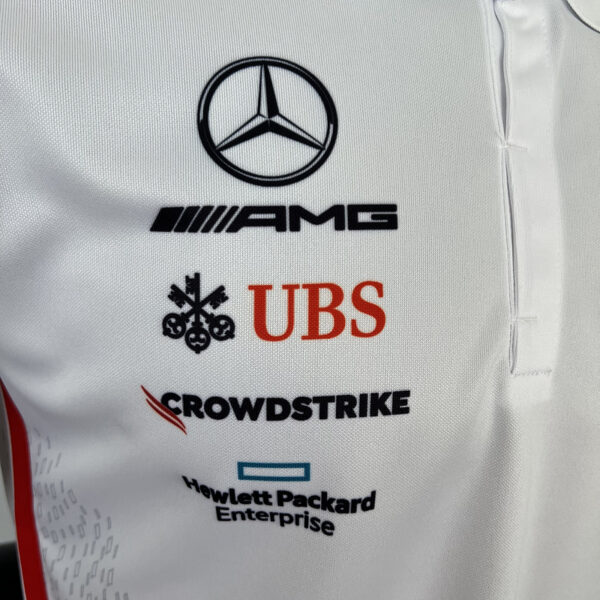 Mercedes AMG Collared Shirt White 2023 - Image 8