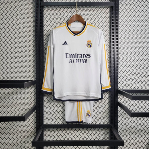 Real Madrid Long Sleeve Home 23/24 - Kids