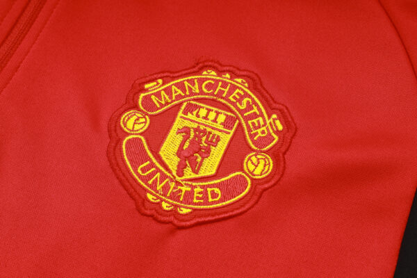 Man Utd Red Half-Zip Tracksuit - Kids - Image 8