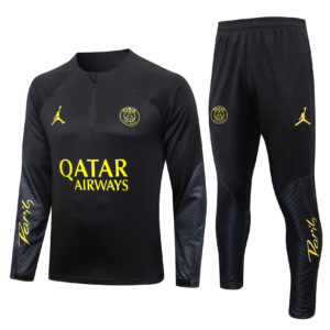 PSG Black Half-Zip Tracksuit - Kids