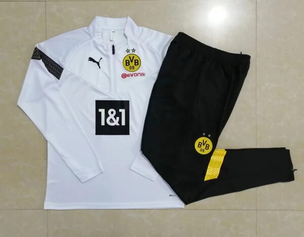 Dortmund White Half-Zip Tracksuit - Kids - Image 2