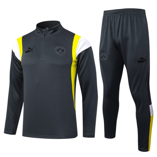Dortmund Black Half-Zip Tracksuit - Kids