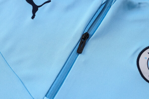 Man City Blue Half-Zip Tracksuit - Kids - Image 4
