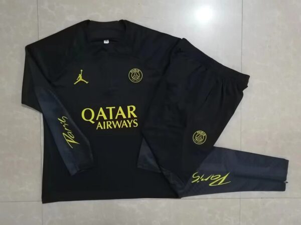 PSG Black Half-Zip Tracksuit - Kids - Image 3
