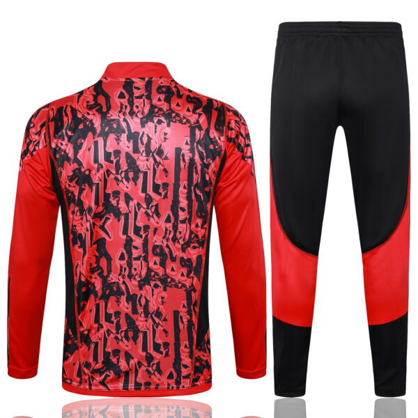 Man Utd Red/Black Half-Zip Tracksuit - Kids - Image 7