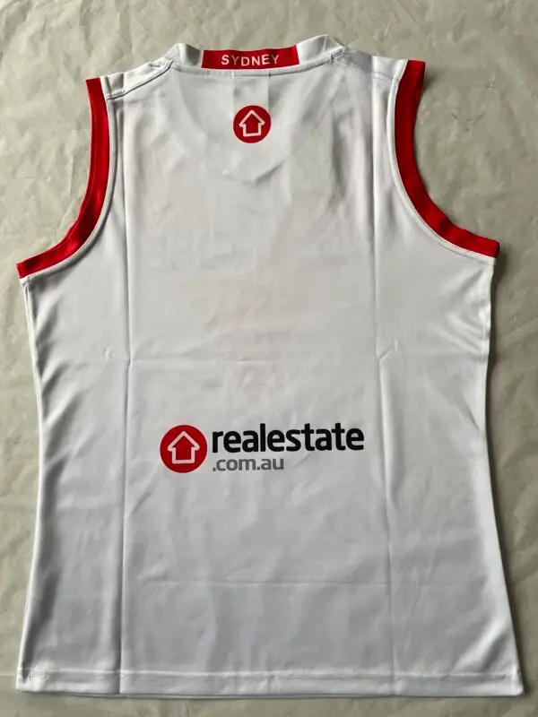 Sydney Swans White/Red Singlet 2023 - Image 2