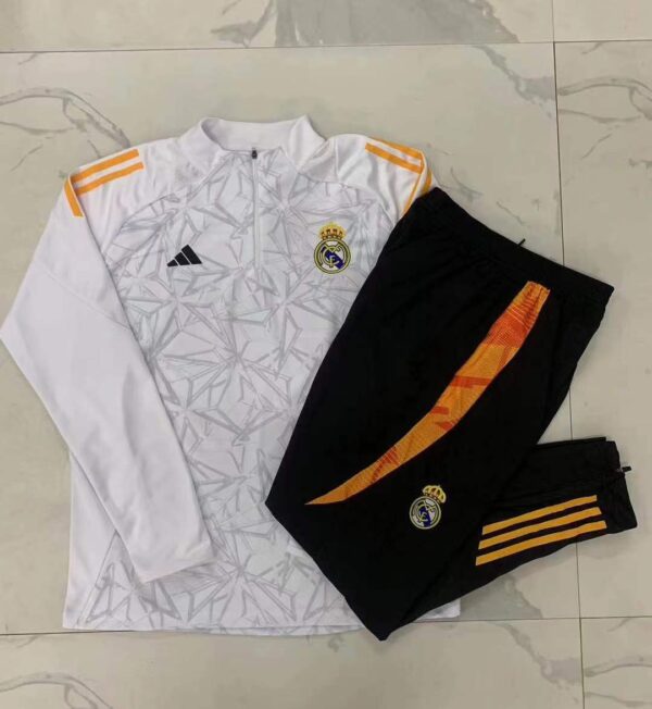 Real Madrid Half-Zip Tracksuit White - Kids