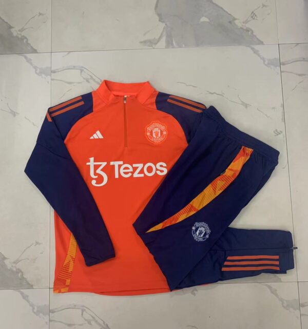 Man Utd Half-Zip Tracksuit Red 24/25